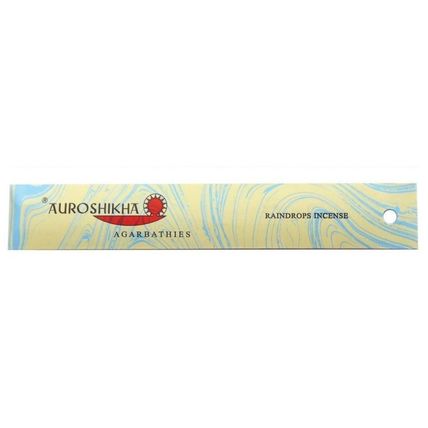 TWO PACK: Raindrops, Auroshikha Incense Two 10 Gram (8-15 Stick) Packages
