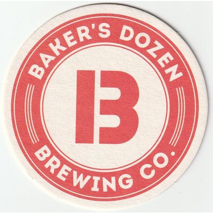 BEER MAT - BAKER'S DOZEN BREWING CO (KETTON) - (Cat No 001) - (2015)