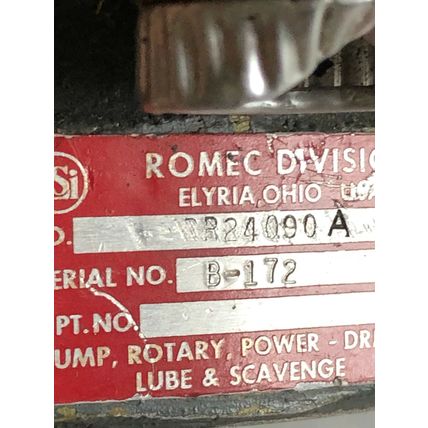 NEW LEAR ROMEC RR24090 A AIRPLANE ENGINE-DRIVEN FUEL ROTARY PUMP SCAV RR24155,DL