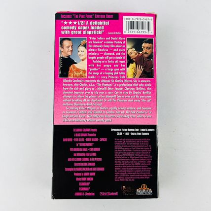 The Pink Panther VHS Tape Peter Sellers, David Niven, Robert Wagner, Capucineco