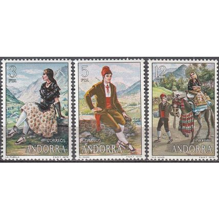 Andorra Español 1979 Michel 120 - 122 Neuf ** Cote (2008) 1.10 € Costumes