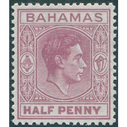 Bahamas 1952 ½d brown-purple SG149e unused