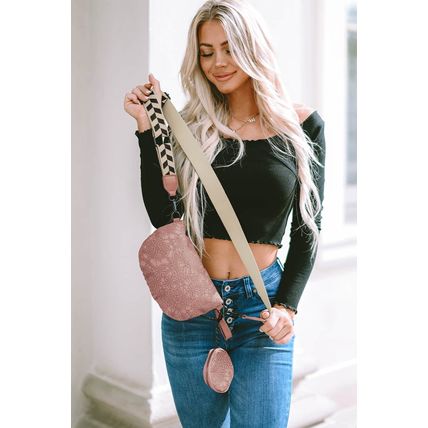 Casual Colorblock Strap Chain Shoulder Bag With Coin Purse