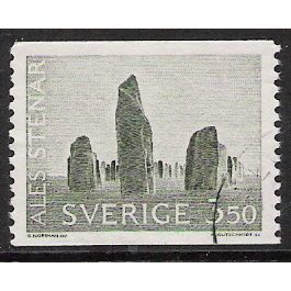 Fa 579: 3 Kr. 50 olive-green Definitive Stamp: Ale's Stones.