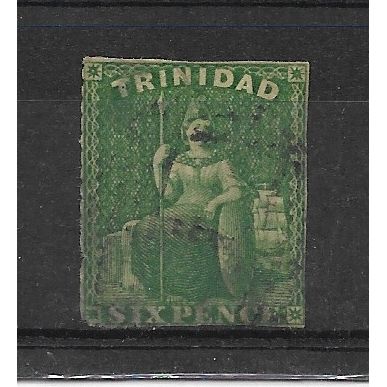 Trinidad.SG56 6d Yellow-Green.Fine Used.Aug18