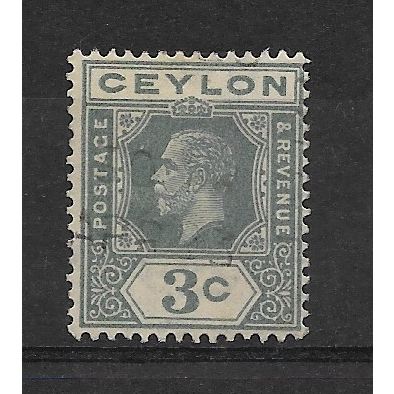 Ceylon.SG340 3c Slate-Grey.Fine Used.Jan19d