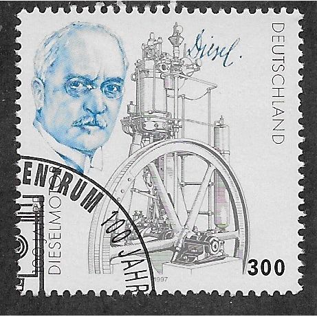 GER 1997 300pf '100TH ANN OF THE DIESEL MOTOR' FINE USED (EBID61-554)