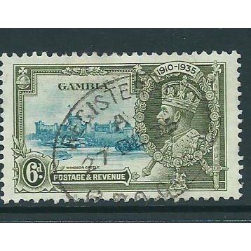 Gambia stamps george V silver jubilee sg145 used sg 145