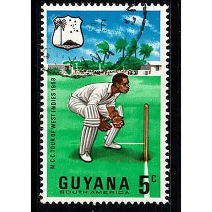 British Guiana 1968 Sport Cricket 5c Used Stamp