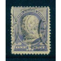 Used 212 1c Benjamin Franklin Average Plus M01403
