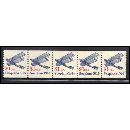 2468 $1 Seaplane Very Fine MNH Dry Gum PNC 1/5 KA9214