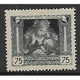CZECHOSLOVAKIA 1919 ANNIV OF INDEPENDENCE 75H GREY SG64 M MINT