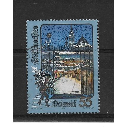 Austria.2004 Christmas stamp.Fine Used.Aug22a