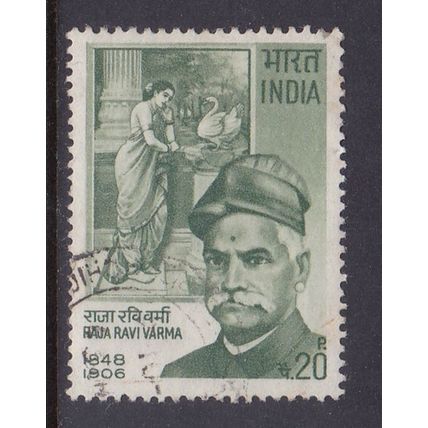 INDIA 1971 65th ANNIV DEATH RAVI VARMA 20p USED SG638