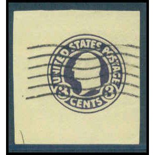 Used U437 2c George Washington Fine Cut Square WA3009