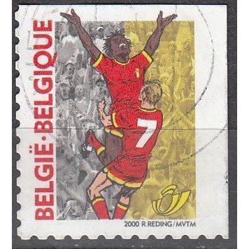 Belgique 2000 Michel 2945BEO O Cote (2008) 2.60 € Joueurs de foot Cachet rond