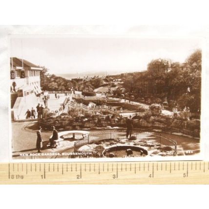 vintage postcard New Rock Gardens, Bournemouth