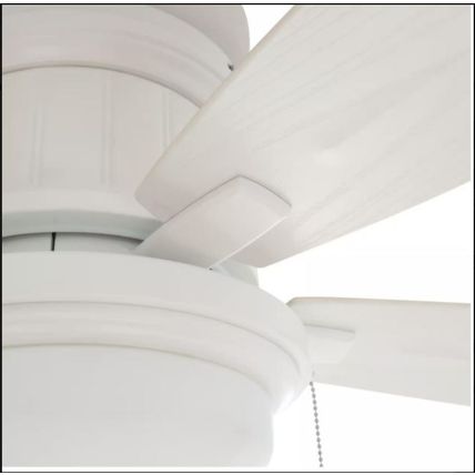 Hampton Bays "Roanoke" 48 in. LED Indoor/Outdoor Matte White Ceiling Fan