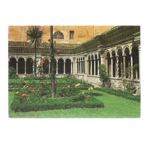 BASILICA ST PAUL, ROME used postcard 1973 postmark with stamp #