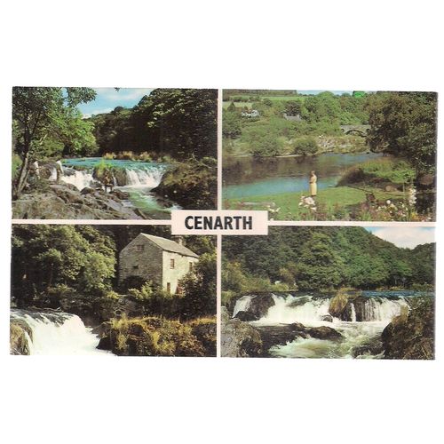 CENARTH, WALES multi view. vintage .unused postcard =