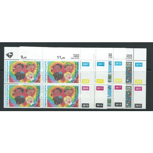 south africa stamps sg836 SG 836 PEACE set mnh plate blocks