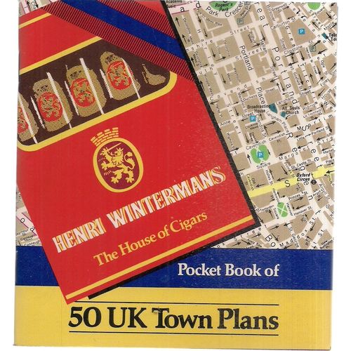 50 UK TOWN PLANS Pocket book of.. by HENRI WINTERMANS cigars no date 65 pages