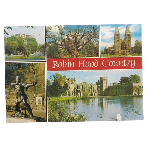 ROBIN HOOD COUNTRY, NOTTINGHAMSHIRE used postcard by Salmon 1998 postmark =