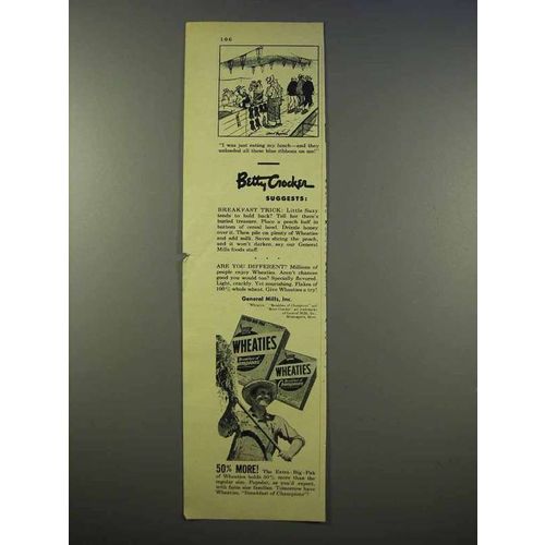 1946 Wheaties Cereal Ad - Betty Crocker Suggests