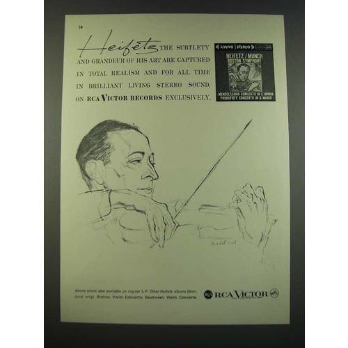 1960 RCA Victor Records Ad - Heifetz Album