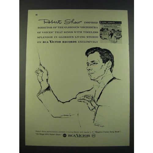 1960 RCA Victor Records Ad - Robert Shaw Stephen Foster Song Book Album