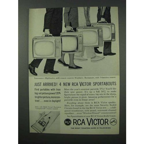1960 RCA Victor TV Set Ad - Entertainer, Highlander +