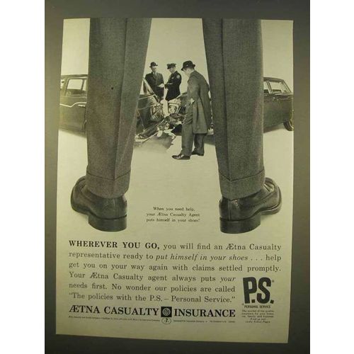 1963 Aetna Casualty Insurance Ad - Wherever