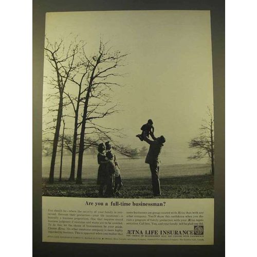 1963 Aetna Life Insurance Ad - Full-Time Businessman?