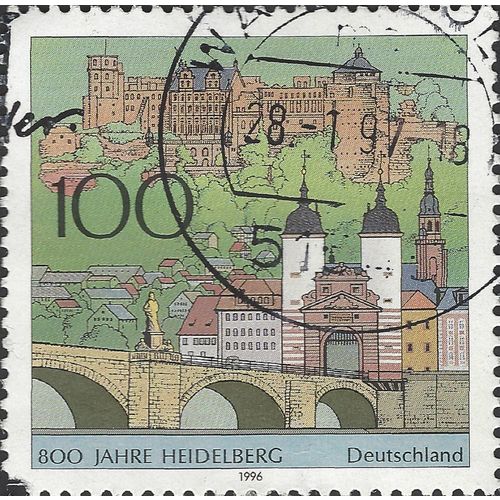 GERMANY, 800 years Heidelberg, blue 1996, 100pf, #2