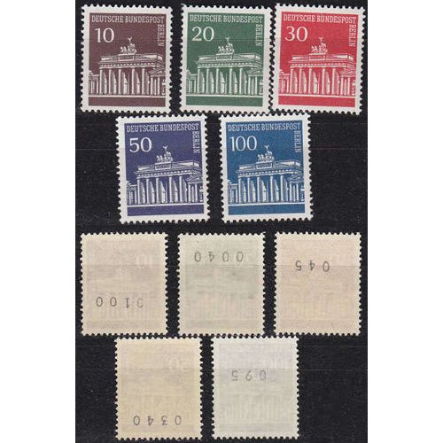 GERMANY BERLIN [60] MiNr 286-90 ( **/mnh ) Rolllennummern