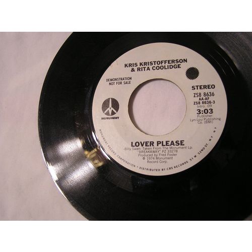 Kris Kristoffenson and Rita Coolidge Promo 45-LOVER PLEASE STEREO/MONO
