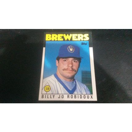 1986 Topps Traded Card # 092T Billy Jo Robidoux Excellent (5) Milwaukee Brewers