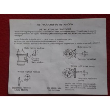 Airtex 1389 Mechanical Fuel Pump Geo Isuzu Chev, New Fuel Pump 5014