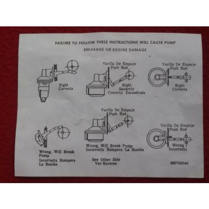 Airtex 1389 Mechanical Fuel Pump Geo Isuzu Chev, New Fuel Pump 5014