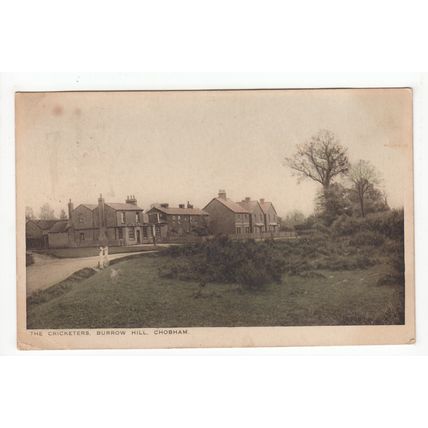 The Cricketers Pub Burrow Hill Chobham Postcard Surrey