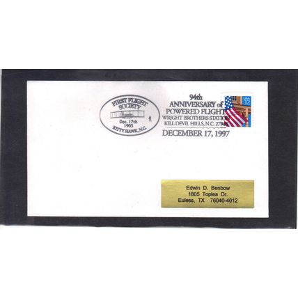 Event 94th Anniversary of Powered Flight Kill Devil Hills, NC. (Label/A) CV42898