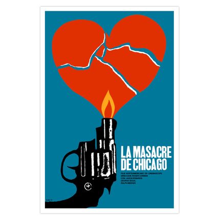Movie Poster 4 film"Masacre de CHICAGO"Capone.Home room interior design art.