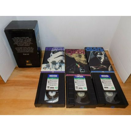 Star Wars Trilogy VHS 3 Tape Box Set 1995 Used