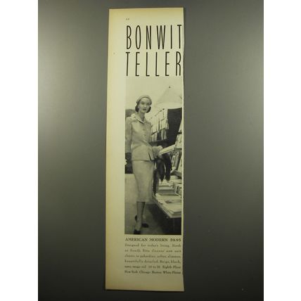 1950 Bonwit Teller Etta Gaynes Suit Ad - American Modern 59.95