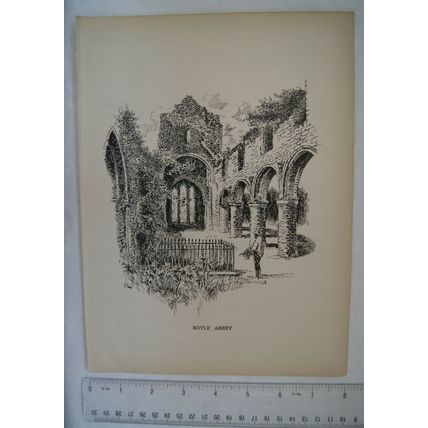 c1901 Boyle Abbey illustration by Harry Evans