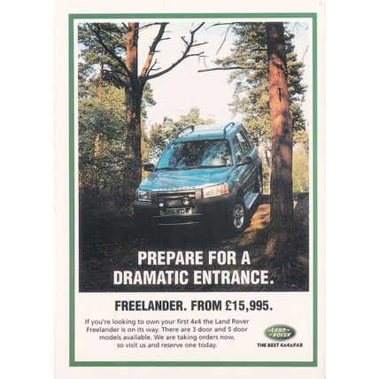 Landrover Land Rover Freelander One Advertising Postcard