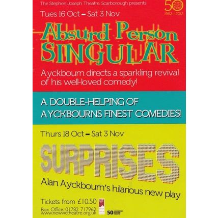 Absurd Person Singular Play New Vic Theatre Gala Poster Postcard Style Card