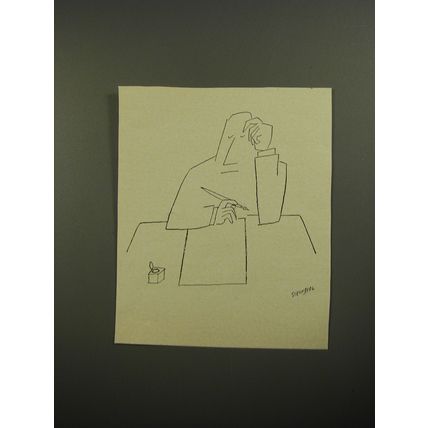 1954 Cartoon by Saul Steinberg - Writing