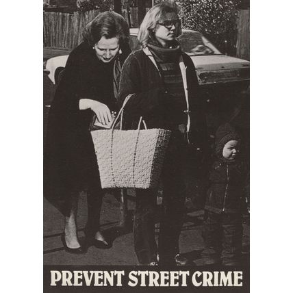 Margaret Thatcher Stealing Money Prevent Crime Comic Postcard