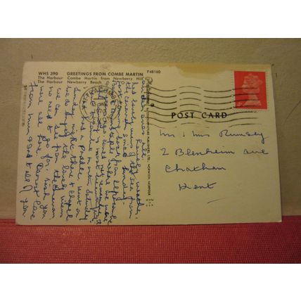 multiview, COMBE MARTIN, DEVON used postcard 1972 pm =